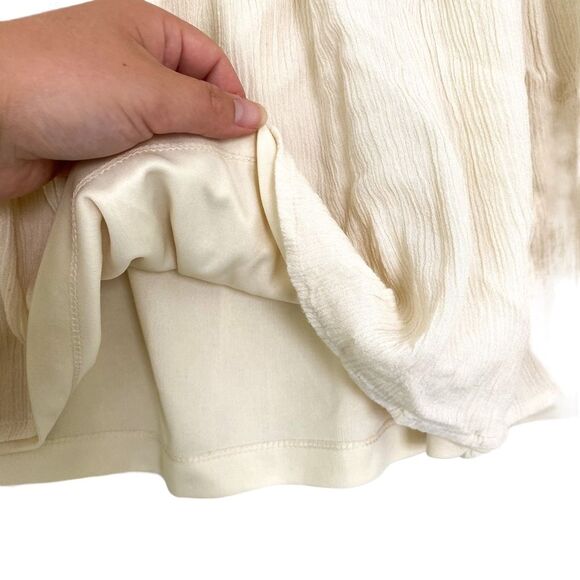 American Rag Cream White Elastic Waist Relaxed Summer Mini Skirt Size Medium - Picture 5 of 6